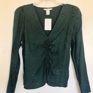 NWT H&M Green Blouse